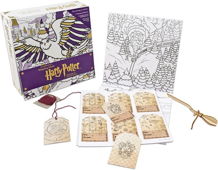 DIY手工 冬日的霍格沃兹 Harry Potter Winter at Hogwarts JK罗琳创意手工涂色礼盒装 哈利波特