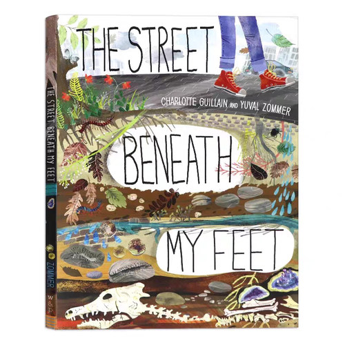 我脚下的街道 英文原版 The Street Beneath My Feet 精装大开本折叠书 双面超长拉页科普绘本 获奖插画大师Yuval Zommer