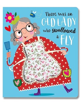 英文原版 There Was an Old Lady Who Swallowed a Fly 有个吞下苍蝇的老奶奶 触摸书 幼儿韵文启蒙