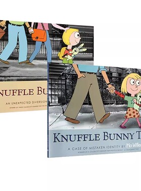 英文原版 Knuffle Bunny 古纳什小兔二部曲 儿童启蒙绘本2册 凯迪克绘本奖 小猪小象同作者 Mo Willems 纽约时报畅销童书