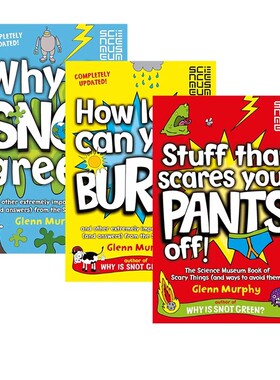 预售 英文原版 Glenn Murphy 儿童科普百科读物 3册合售 How Loud Can You Burp/Stuff That Scares Your Pants Off