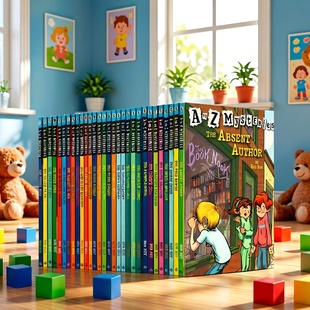 A to Z Mysteries神秘案件 字母版全套26册 14册系列套装 神秘事件 小学初级章节书 神秘案件英文版 儿童侦探小说 Ron Roy