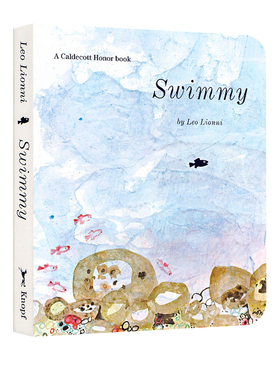 预售 英文原版 Swimmy 小黑鱼 超大开本纸板书 凯迪克银奖 吴敏兰 常春藤爸爸推荐 李欧李奥尼Leo Lionni 儿童启蒙认知绘本