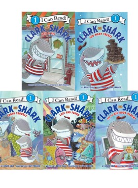 英文原版 I Can Read  Clark the Shark  分级读物 鲨鱼克拉克 5册合售 Harper Collins 柯林斯