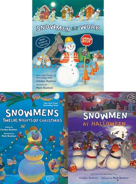 英文原版  Snowmen at Halloween/Snowmen's 12 Nights Of Christmas/Snowmen at Work 雪人的万圣节 圣诞节 儿童启蒙图画纸板书