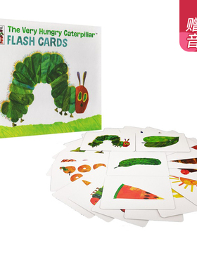 英文原版 饥饿的毛毛虫 The Very Hungry Caterpillar Flash Cards 礼盒装硬卡片 幼儿英文单词学习 Eric Carle卡尔爷爷绘本