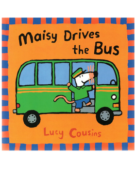 英文原版 Maisy Drives the Bus 小鼠波波乘公交 儿童启蒙认知绘本 睡前故事图画书 Lucy Cousins