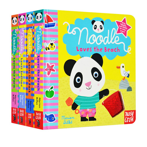 英文原版 Noodle Loves 幼儿启蒙认知 纸板触摸书 4册合售 Nosy Crow 大嘴鸟出品