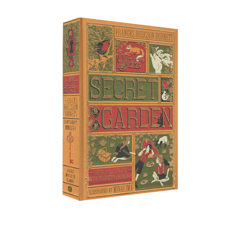 英文原版 The Secret Garden 秘密花园 3D复刻手工立体书 精装收藏 启蒙阅读故事小说 全彩复刻机关书 趣味插图版读物