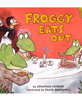 英文原版 Froggy Eats Out 青蛙小吉 幼儿心灵成长绘本 儿童家庭教养教育 图画故事书 吴敏兰书单推荐