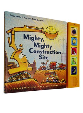 英文原版 Mighty Mighty Construction Site Sound Book 纸板发音书 好厉害 工地上的车
