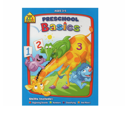 3-5岁基础练习 School Zone Preschool Basics 学前基础练习 家庭练习册 英文原版