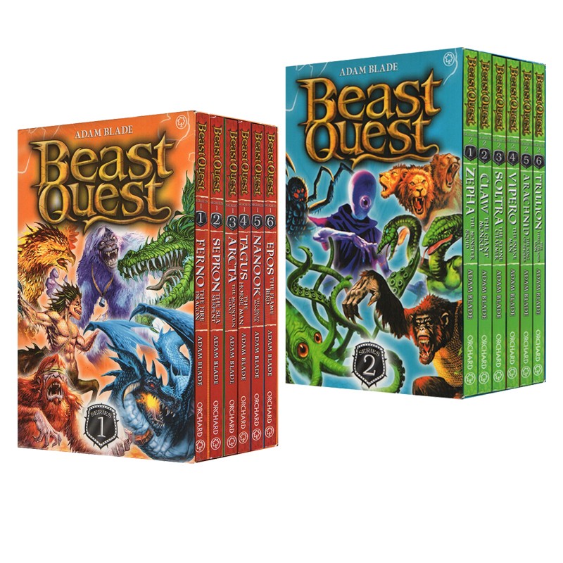 英文原版 Beast Quest1-2追击野兽小说12册冒险刺激章节桥梁书 Adam Blade青少年课外阅读读物阿方提亚/阿凡蒂亚
