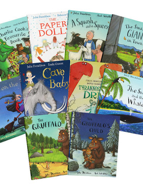 英文原版 Room on the Broom /The SmartestGiant in Town 咕噜牛小妞妞系列 纸板书朱莉娅唐纳森Julia Donaldson