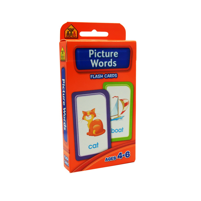 图解词汇 School Zone Flash Cards Picture Words 英文原版 儿童早教入学准备 字卡闪卡 图解词汇