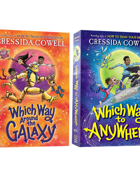 预售 英文原版 银河系之路 去哪儿系列 2册 Which Way Around the Galaxy 驯龙高手作者作品 Cressida Cowell 青少年奇幻冒险