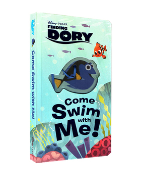 英文原版 Finding Dory: Come Swim with Me! 迪斯尼海底总动员 寻找多莉：一起畅游海底 纸板操作书 幼儿英语启蒙