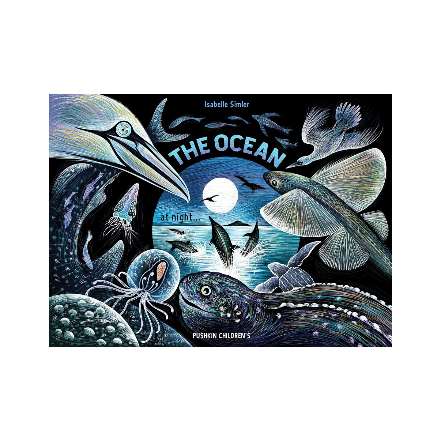 夜晚的大海 The Ocean at Night 幼儿海洋科普精装绘本 亲子共读睡前故事书 Pushkin Press出版社 英文原版