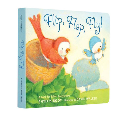 英文原版绘本 Flip Flap Fly 翻转 飘动 飞翔 A Book for Babies Everywhere 纸板书 儿童单词启蒙学习 亲子互动 常青藤爸爸推荐