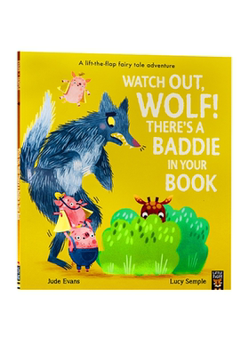 英文原版  Watch Out Wolf, There's a Baddie in Your Book 动物故事绘本 儿童英语启蒙图画故事绘本 英国小老虎出品