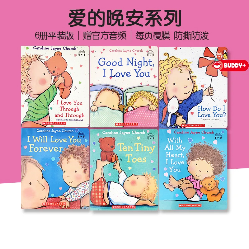 爱的晚安故事系列亲子绘本 6册 赠官方音频 Caroline Jayne Church 英文原版 儿童低幼宝宝启蒙绘本