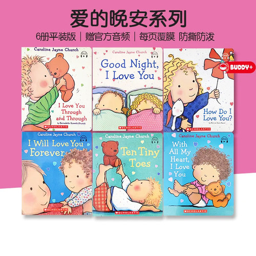 爱的晚安故事系列亲子绘本 6册 赠官方音频 Caroline Jayne Church 英文原版 儿童低幼宝宝启蒙绘本