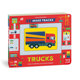 Trucks 卡车 机关书 英文原版 低幼儿童纸板书 Tracks 含可滑动计数器 亲子互动游戏书 Make Nosy Crow