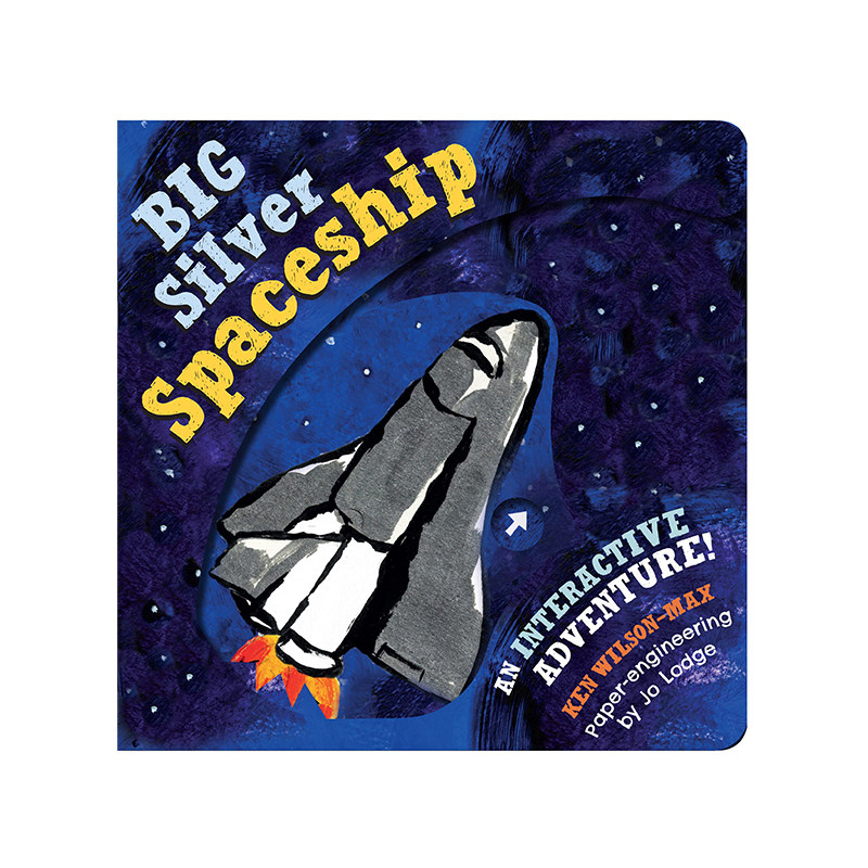 英文原版 big silver spaceship 纸板推拉操作书 太空旅行 低幼认知