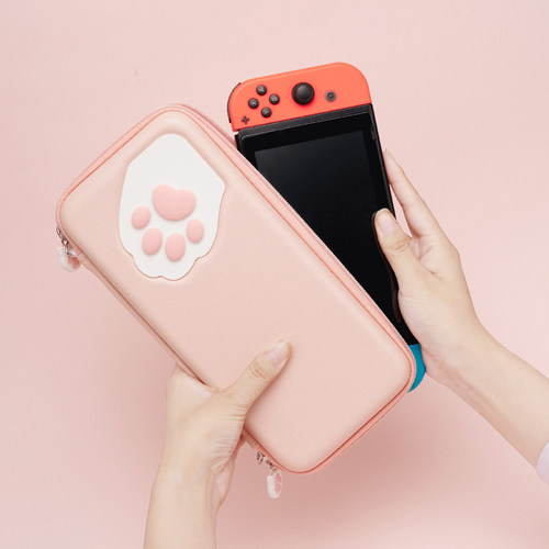 极想 Switch猫爪CP收纳包 NSL保护套盒硅胶Lite硬壳NS包可爱软萌