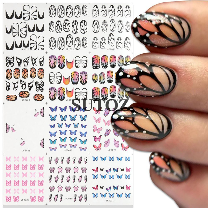 美2024跨境新款美甲水贴春季