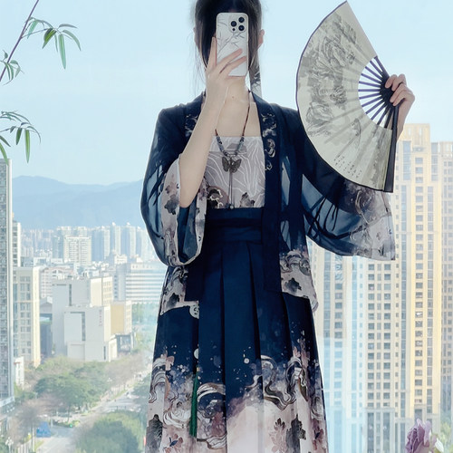 汉服女2026新款百褶裙春夏套装