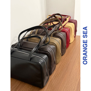 头层羊皮astra保龄球包百搭单肩包手提包大容量通勤托特包腋下包