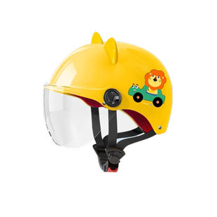 新国标儿童电动车头盔卡通耳朵电瓶车安全帽男女童可爱半盔防晒