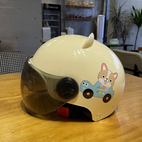 chengye儿童电动车头盔自带耳朵