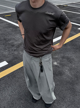 ZOZO FOREST【3228】“24/7 莱赛尔”slogan刺绣凉感透气休闲T恤