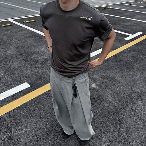 ZOZO FOREST【3228】“24/7 莱赛尔”slogan刺绣凉感透气休闲T恤