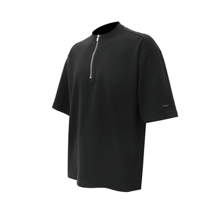 FIT海岛棉短袖 ZOZO 半拉链重磅CLEAN 23SS T恤320克重春夏 FOREST