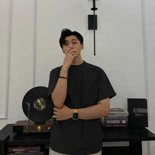 混纺轻薄透气休闲基础透气百搭短袖 超越索罗娜 T恤男 3128