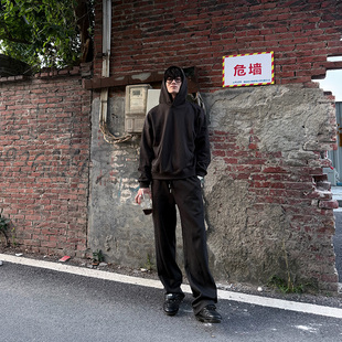 遛狗套装 高质感重磅纯色休闲卫衣卫裤 LU改良骨棉 ZOZOFOREST