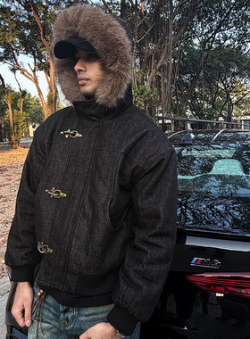 ZOZOFOREST【3295】“牛仔龙虾扣”重磅可拆卸毛领活页加绒座山雕