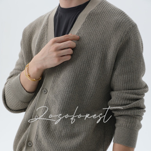 老钱新贵排扣V领开衫 ZOZO 长期主义 3257 内搭毛衣 FOREST