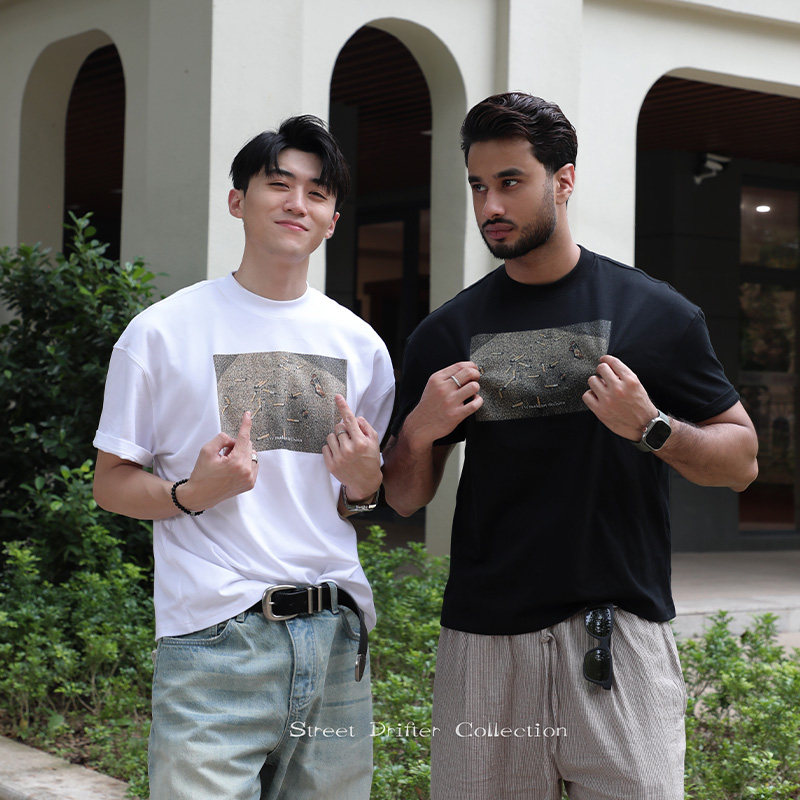 ZOZOFOREST【5021】&ldquo;重要的决定&rdquo;通勤烟头宽松印花T恤