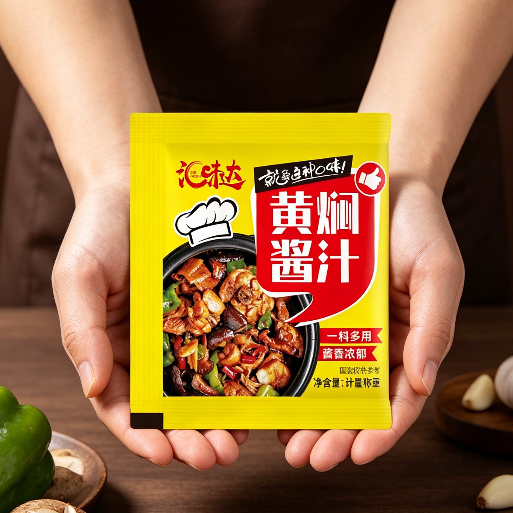 黄焖鸡酱料汁20g小袋家用商用鲁菜黄焖鸡米饭焖锅砂锅外卖料包快