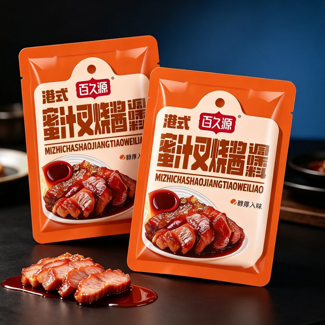 正品10袋蜜汁叉烧酱广式风味家用烧烤腌制焖煮蘸食调味酱料50g1袋