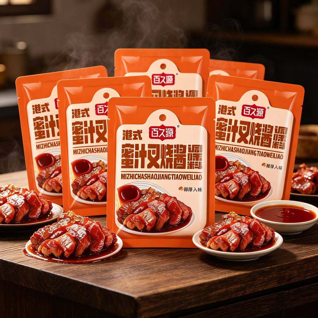 10袋正品蜜汁叉烧酱广式风味家用烧烤腌制焖煮蘸食50g1袋调味酱料