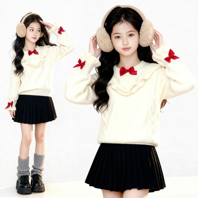 女童韩系长袖毛衣休闲上衣
