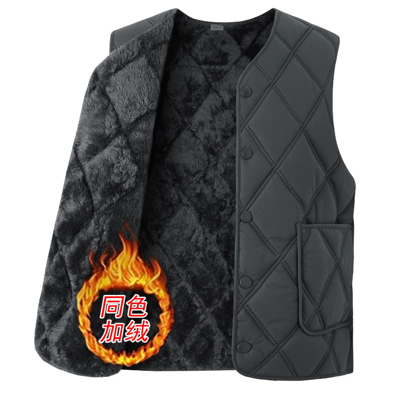 爸爸加绒马甲男士加绒加厚中老年人背心内穿坎肩爷爷马夹秋冬,男装,常规马甲,淘宝优惠券,粉丝福利购,淘宝优惠卷
