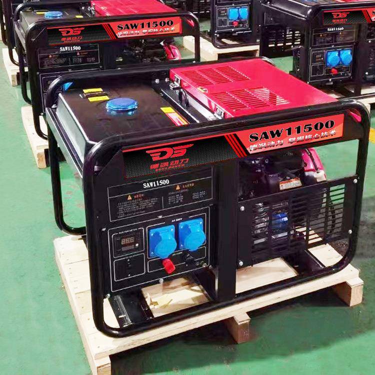 10kw开架汽油发电机单三相车载户外工地使用电启动移动式带轮子