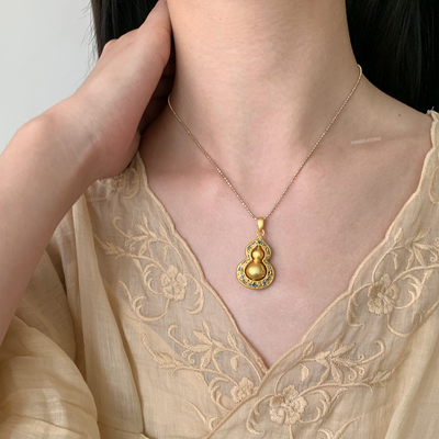 燕归青蝶葫芦国风新中式足银项链