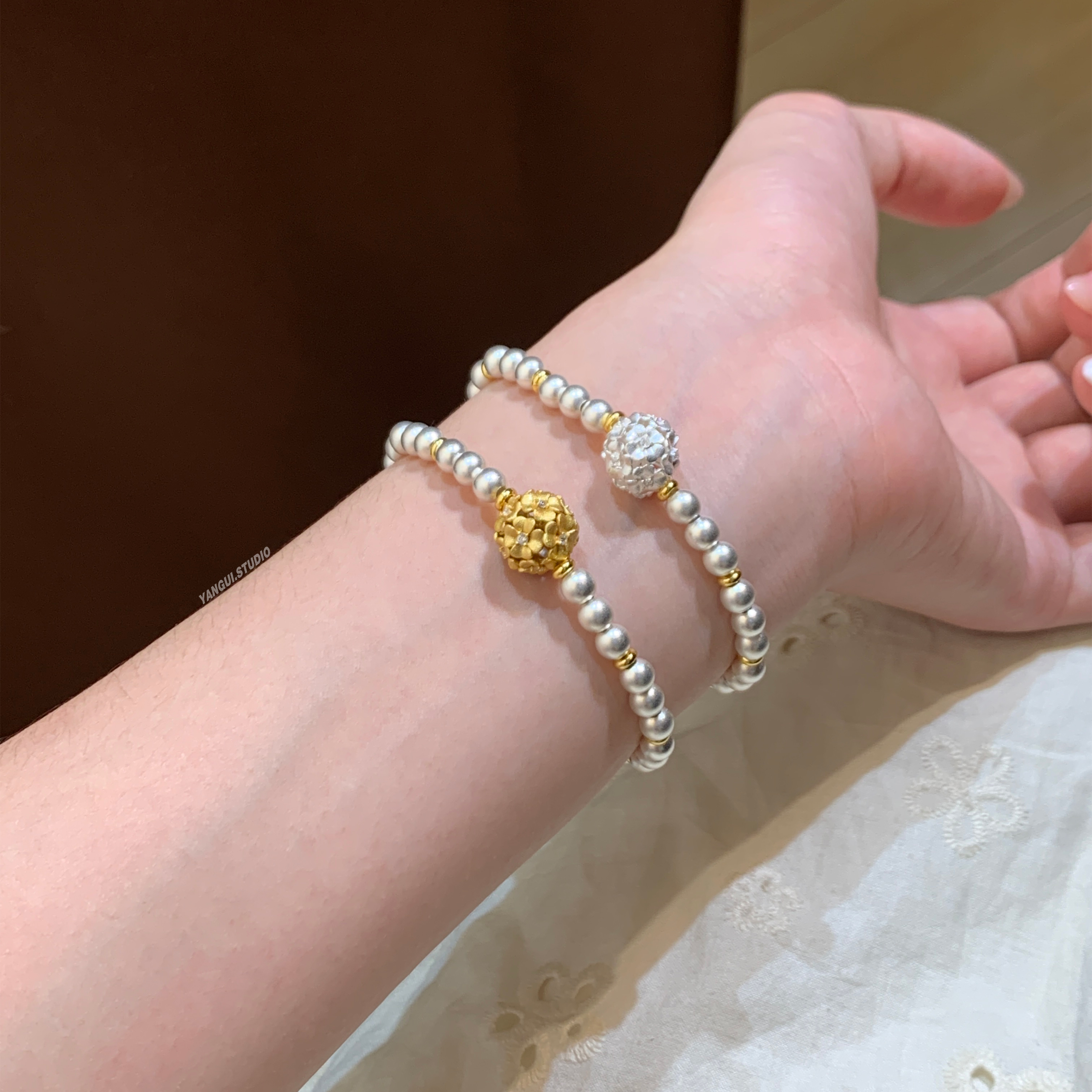 燕归兰坞组合百搭足银重工手链女